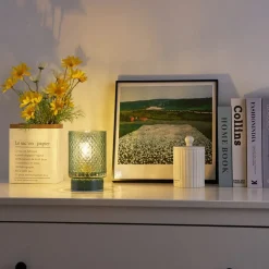 Pauleen Modern Glamour E14-LED turkoois metaalvoet