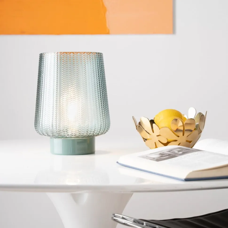 Pauleen Pretty Glamour E27-LED turkoois metaalvoet