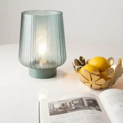 Pauleen Pretty Glamour E27-LED turkoois metaalvoet