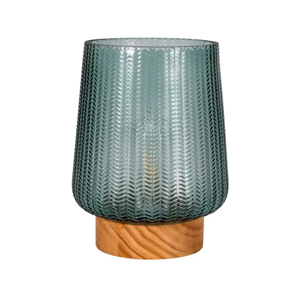 Pauleen Pretty Glamour E27-LED turkoois houtvoet