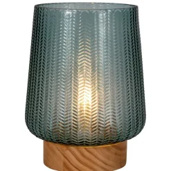 Pauleen Pretty Glamour E27-LED turkoois houtvoet