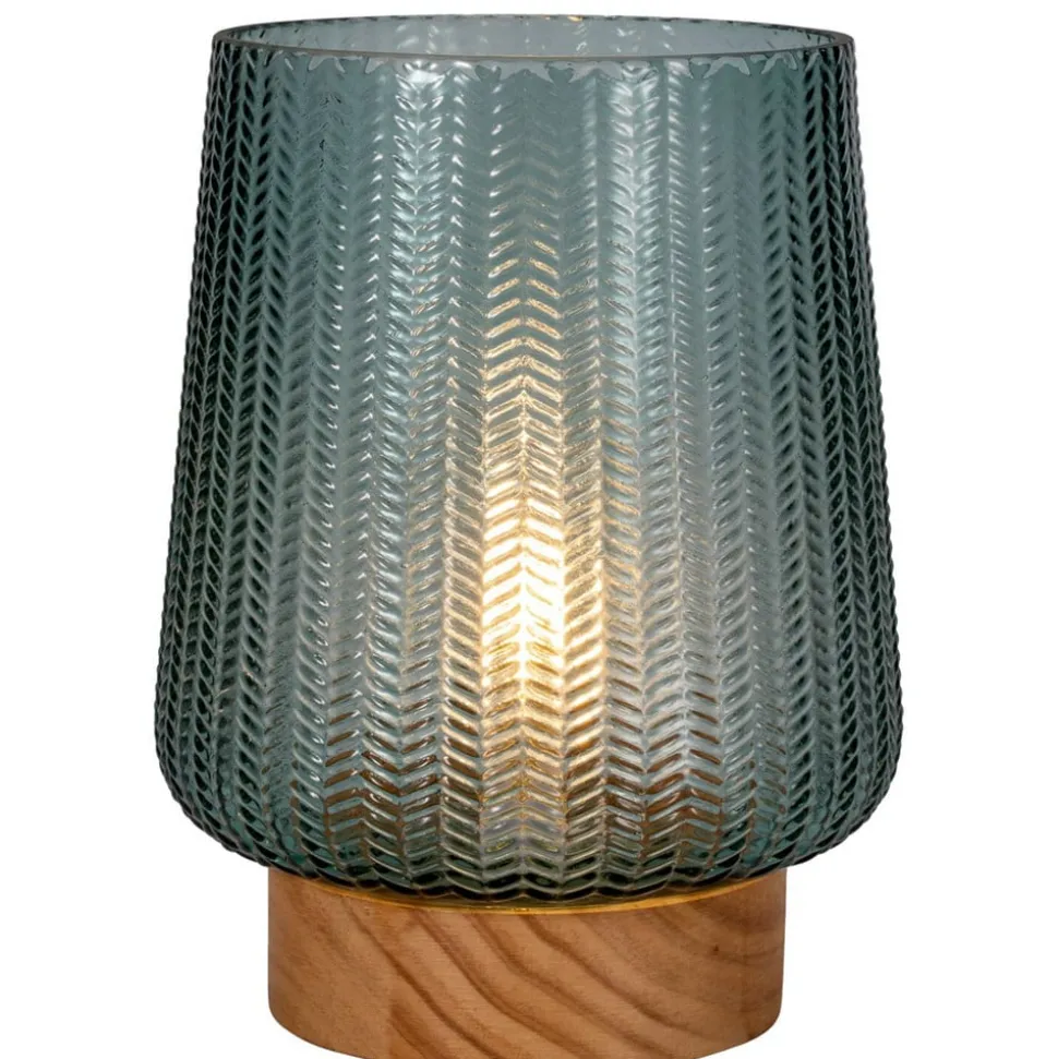 Pauleen Pretty Glamour E27-LED turkoois houtvoet