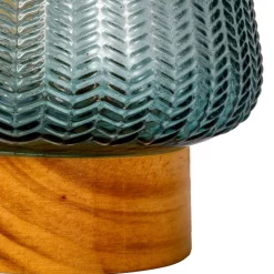 Pauleen Pretty Glamour E27-LED turkoois houtvoet