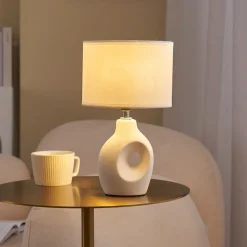 Pauleen Pure Crush tafellamp, wit/beige