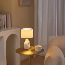 Pauleen Pure Crush tafellamp, wit/beige