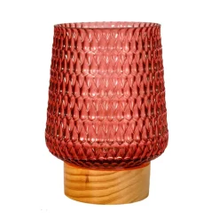 Pauleen Rose Glamour E27-LED batterij houten voet