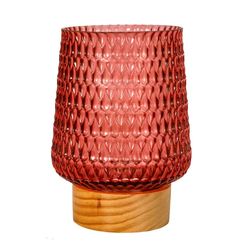 Pauleen Rose Glamour E27-LED batterij houten voet