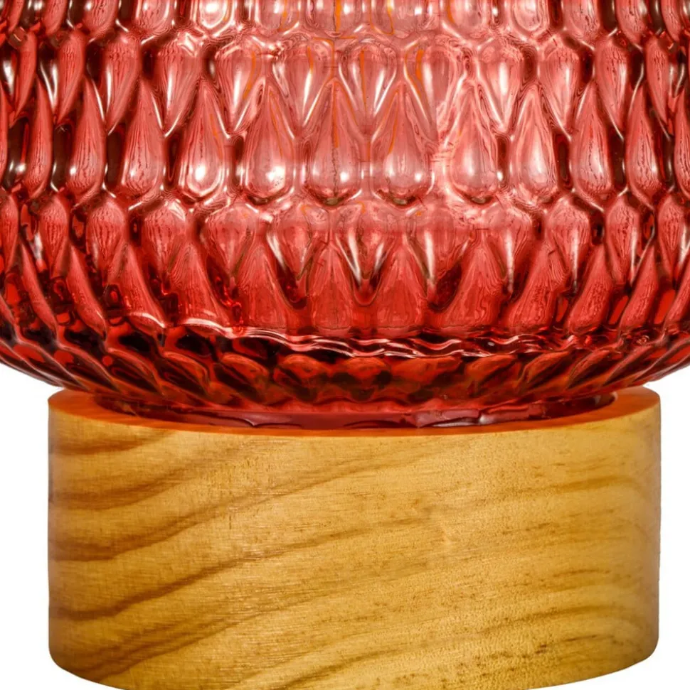 Pauleen Rose Glamour E27-LED batterij houten voet