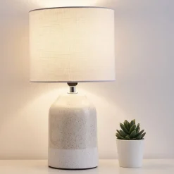 Pauleen Sandy Glow tafellamp, wit/beige