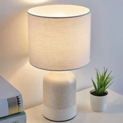 Pauleen Sandy Glow tafellamp, wit/beige