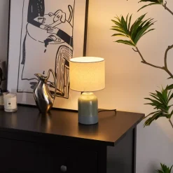 Pauleen Sandy Glow tafellamp, crème/groen