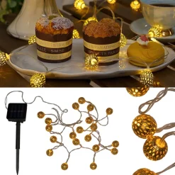 Pauleen Solar-lichtketting Sunshine Glamour goud