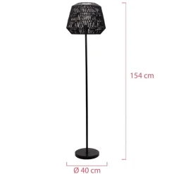 Pauleen Timber Pearl vloerlamp met gevlochten kap