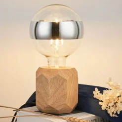 Pauleen Woody Sparkle tafellamp van licht hout