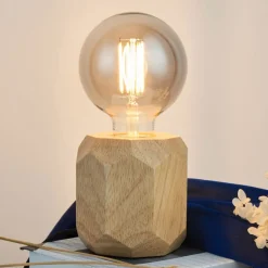 Pauleen Woody Sparkle tafellamp van licht hout