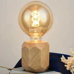 Pauleen Woody Sparkle tafellamp van licht hout