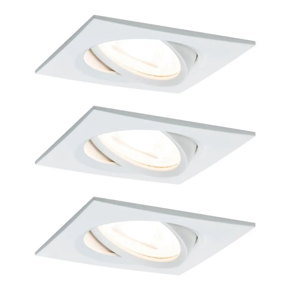 Paulmann 3 spot Nova hoekig zwenkbaar/dimbaar, wit