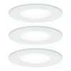 Paulmann 3 spot Nova rond, IP44, dimbaar, wit