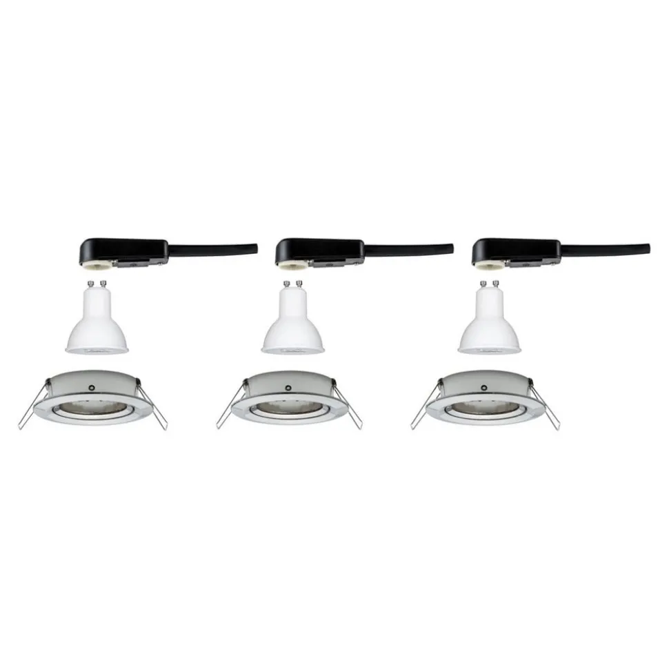 Paulmann 3 spot Nova rond dimbaar, ijzer