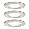 Paulmann 3 spot Nova rond, IP44, dimbaar, ijzer