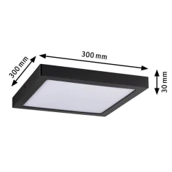 Paulmann Abia LED paneel 4.000K hoekig 30cm zwart