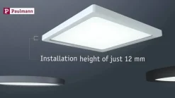 Paulmann Areo LED paneel rond zwart 3000K Ø17,5cm