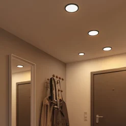 Paulmann Areo LED paneel rond zwart 3000K Ø17,5cm