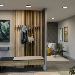 Paulmann Areo LED paneel rond zwart 3000K Ø17,5cm