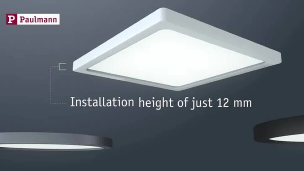 Paulmann Areo LED paneel rond zwart 4000K Ø17,5cm