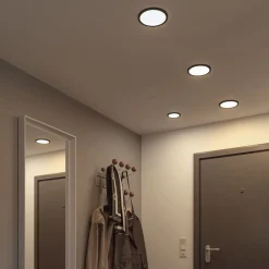 Paulmann Areo LED paneel rond zwart 4000K Ø17,5cm