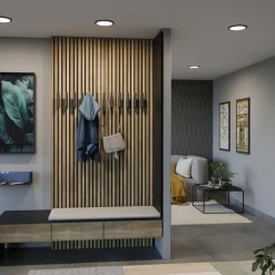 Paulmann Areo LED paneel rond zwart 4000K Ø17,5cm