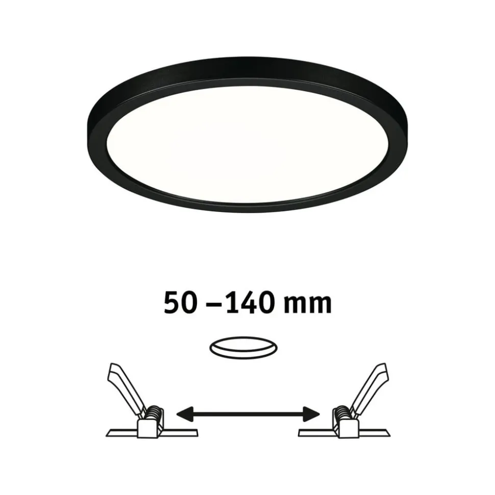 Paulmann Areo LED paneel rond zwart 4000K Ø17,5cm