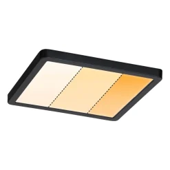 Paulmann Areo paneel dimtowarm hoekig zwart 17,5cm