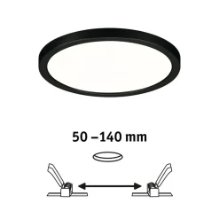 Paulmann Areo paneel 3stepdim zwart Ø17,5cm 4000K