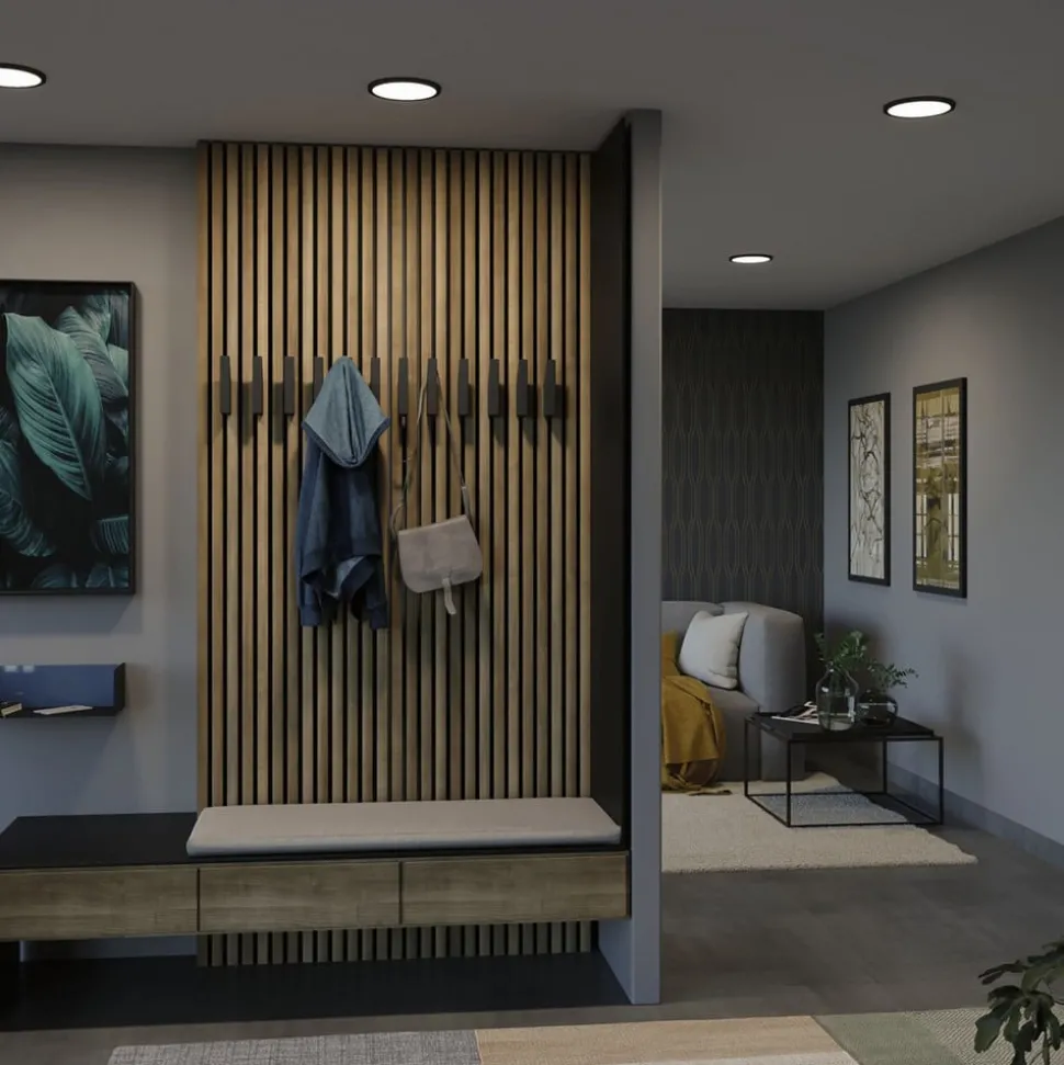 Paulmann Areo paneel 3stepdim zwart Ø17,5cm 4000K