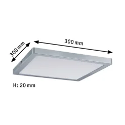 Paulmann Atria plafondlamp 2.700 K 30x30cm chroom