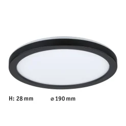 Paulmann Atria Shine Paneel on/off black 840 Ø19cm