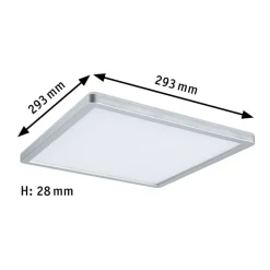 Paulmann Atria Shine Paneel aan/uit chroom 840 29x29