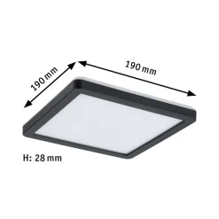 Paulmann Atria Shine paneel on/off black 830 19x19