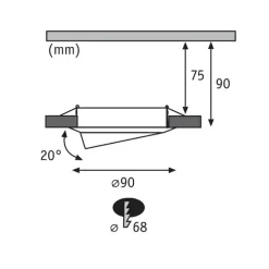 Paulmann Base GU10-inbouwspot set van 3, wit