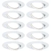 Paulmann Base inbouwspot in 10er-set wit