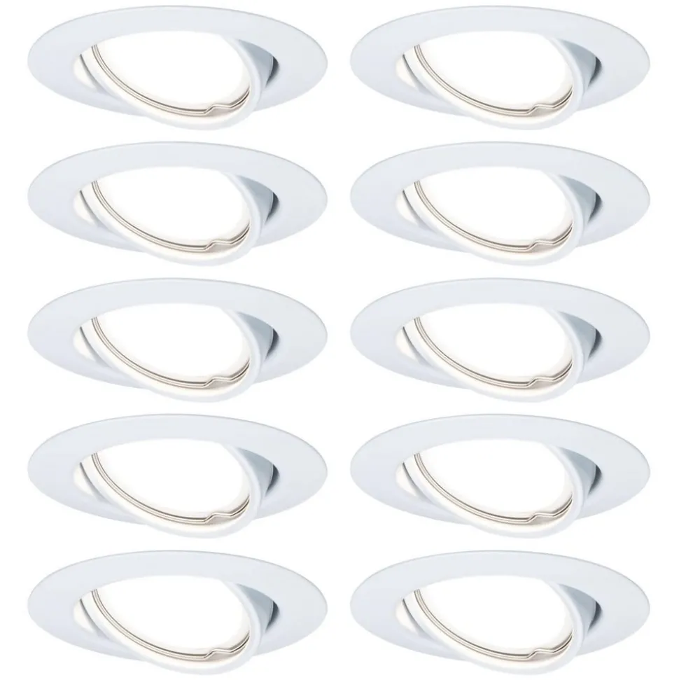 Paulmann Base inbouwspot in 10er-set wit