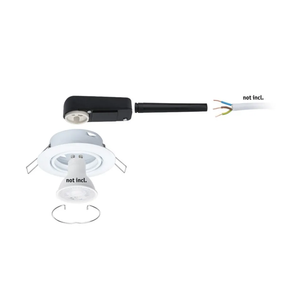 Paulmann Base inbouwspot in 10er-set wit