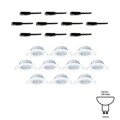 Paulmann Base inbouwspot in 10er-set wit