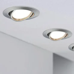 Paulmann Base inbouwspot in 10per set ijzer