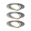 Paulmann Base LED inbouwspot set van 3, ijzer