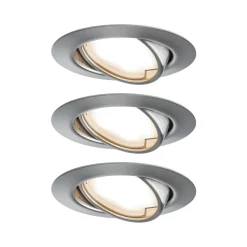 Paulmann Base LED inbouwspot set van 3, ijzer