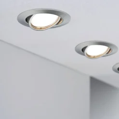 Paulmann Base LED inbouwspot set van 3, ijzer