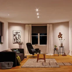 Paulmann Base LED inbouwspot set van 3, ijzer