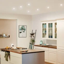 Paulmann Base LED inbouwspot set van 3, ijzer